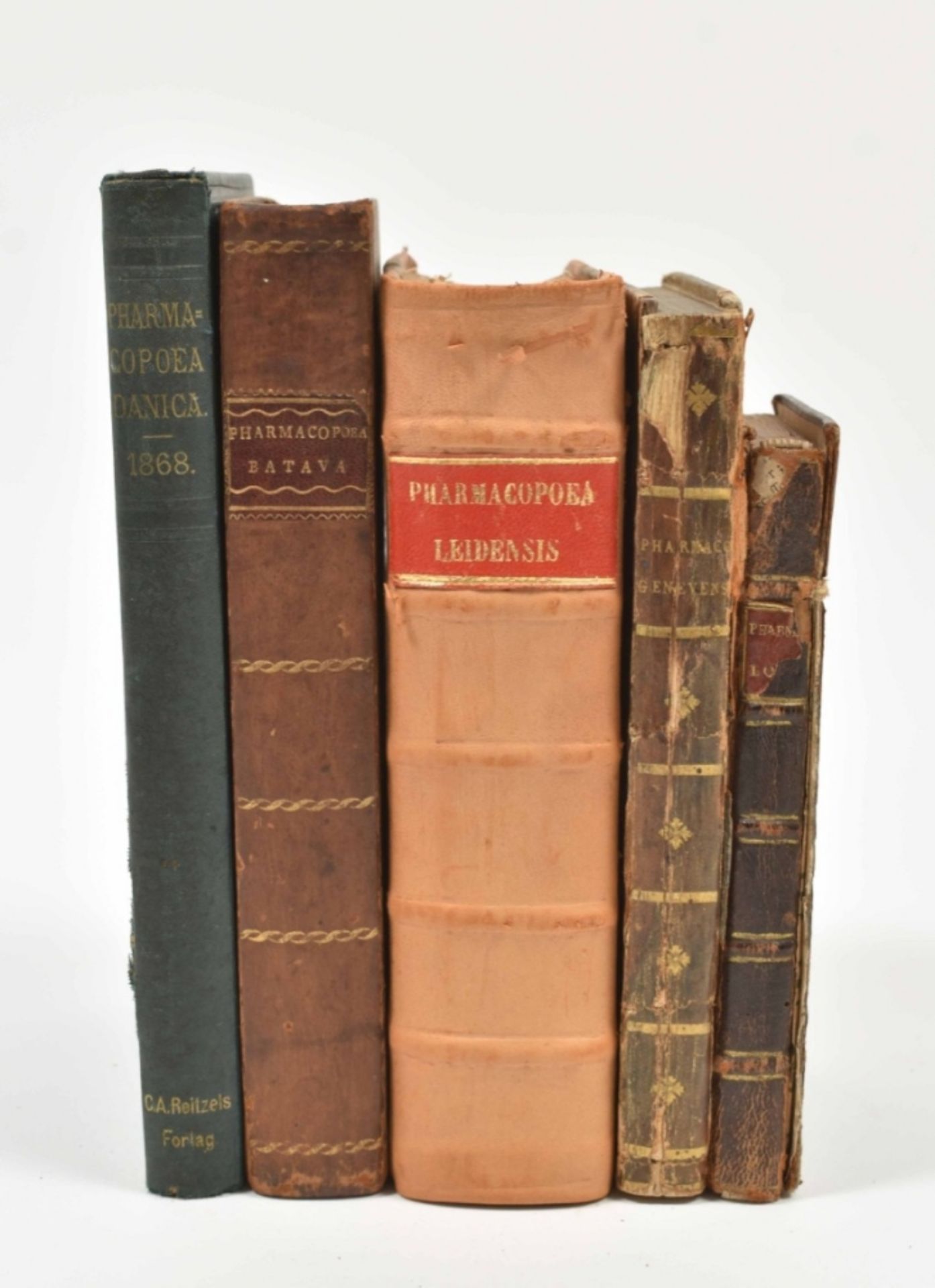Five titles in Latin: Pharmacopoea Leidensis