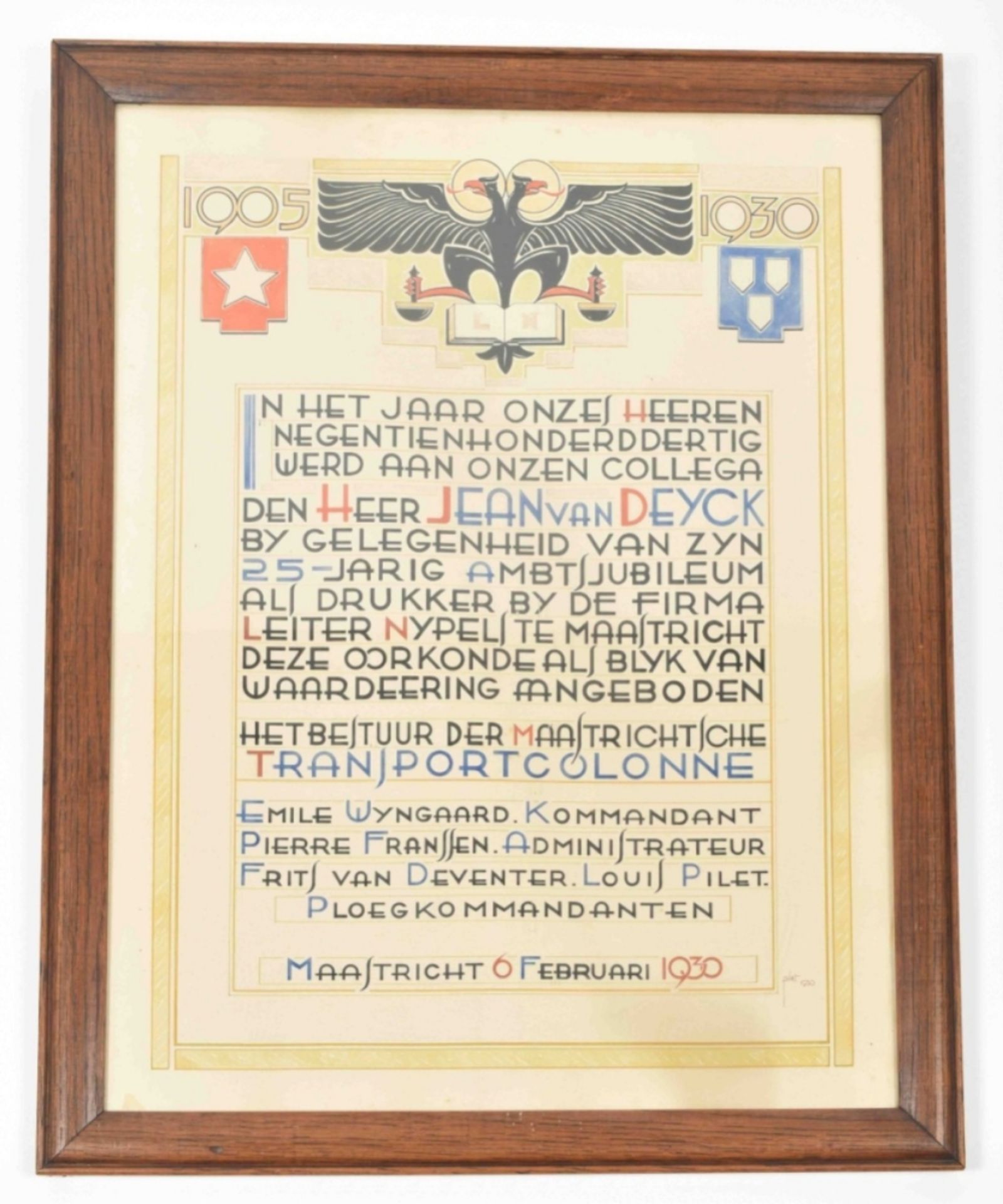 Calligraphed charter