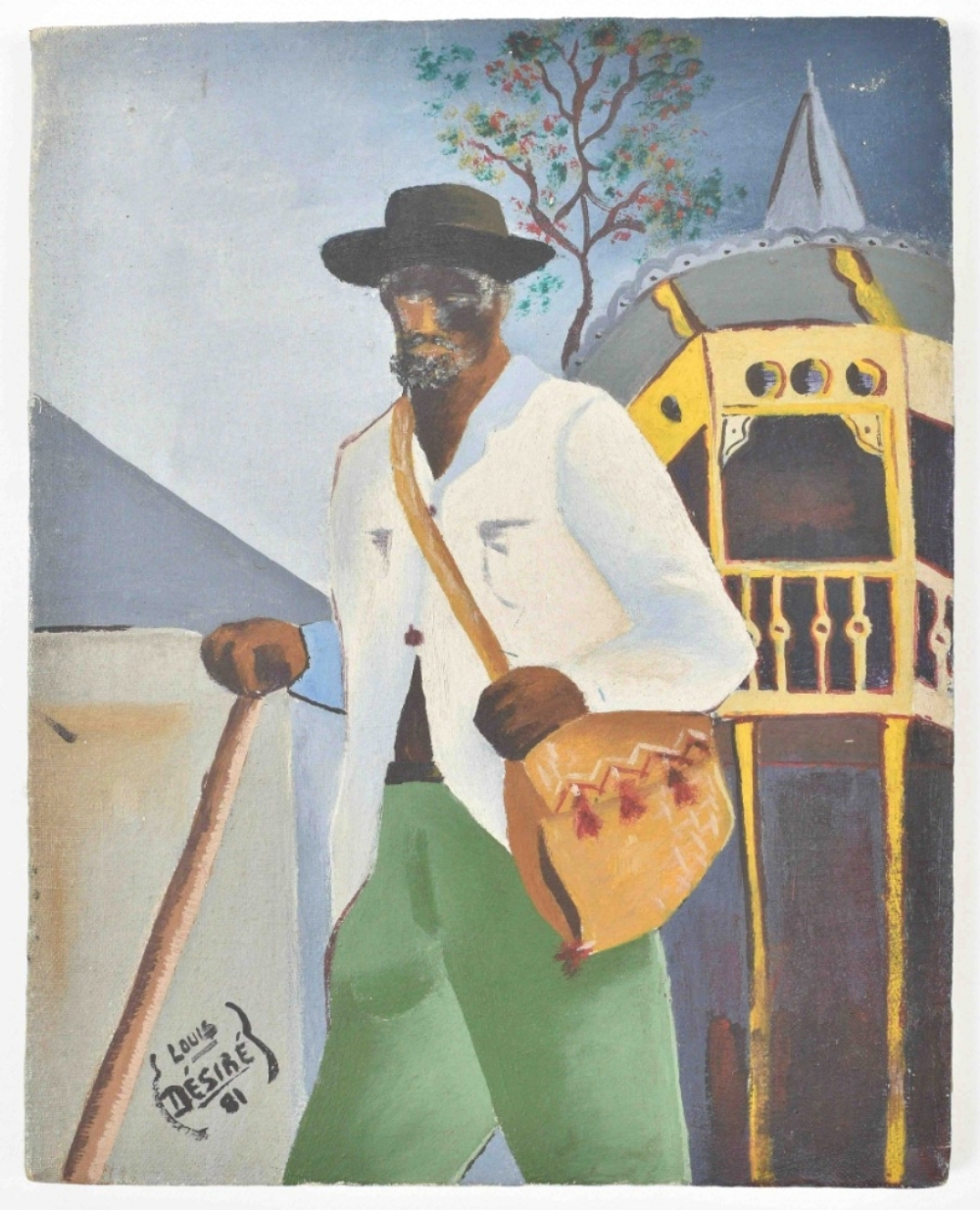 Three 20th-cent. naive paintings: Gererd Métélus. Cap Haïtien - Image 5 of 10