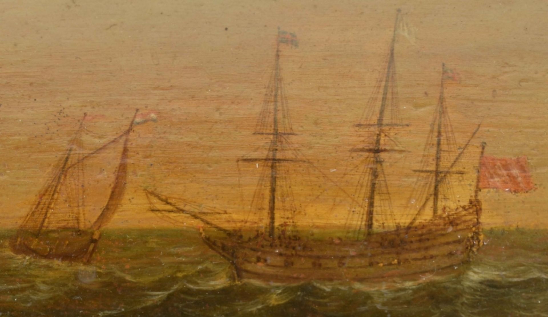 Cornelis Claesz van Wieringen (1577-1633). "Four ships at sea" - Image 5 of 6