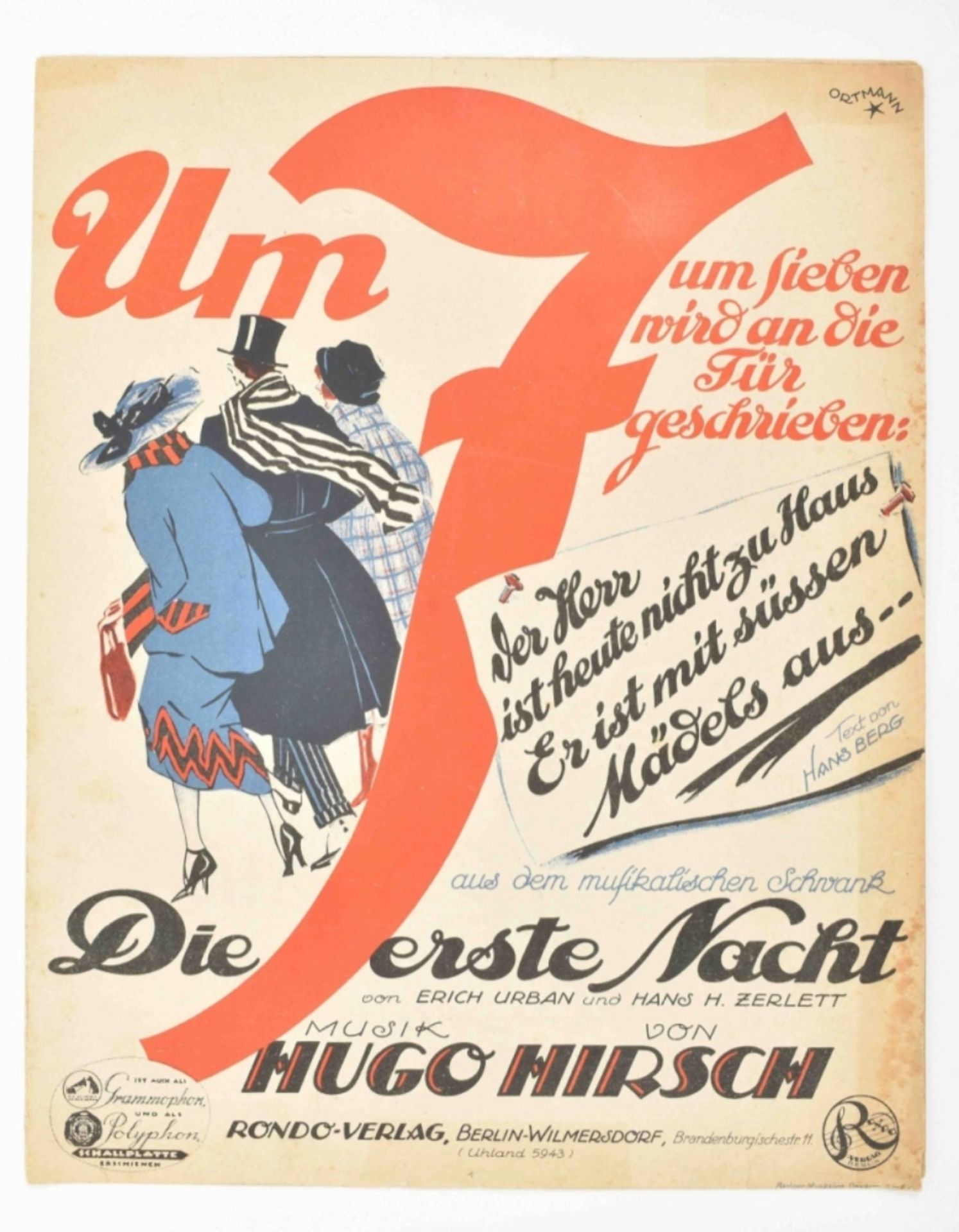 Collection of sheet music w. covers des. by Ortmann - Image 8 of 8