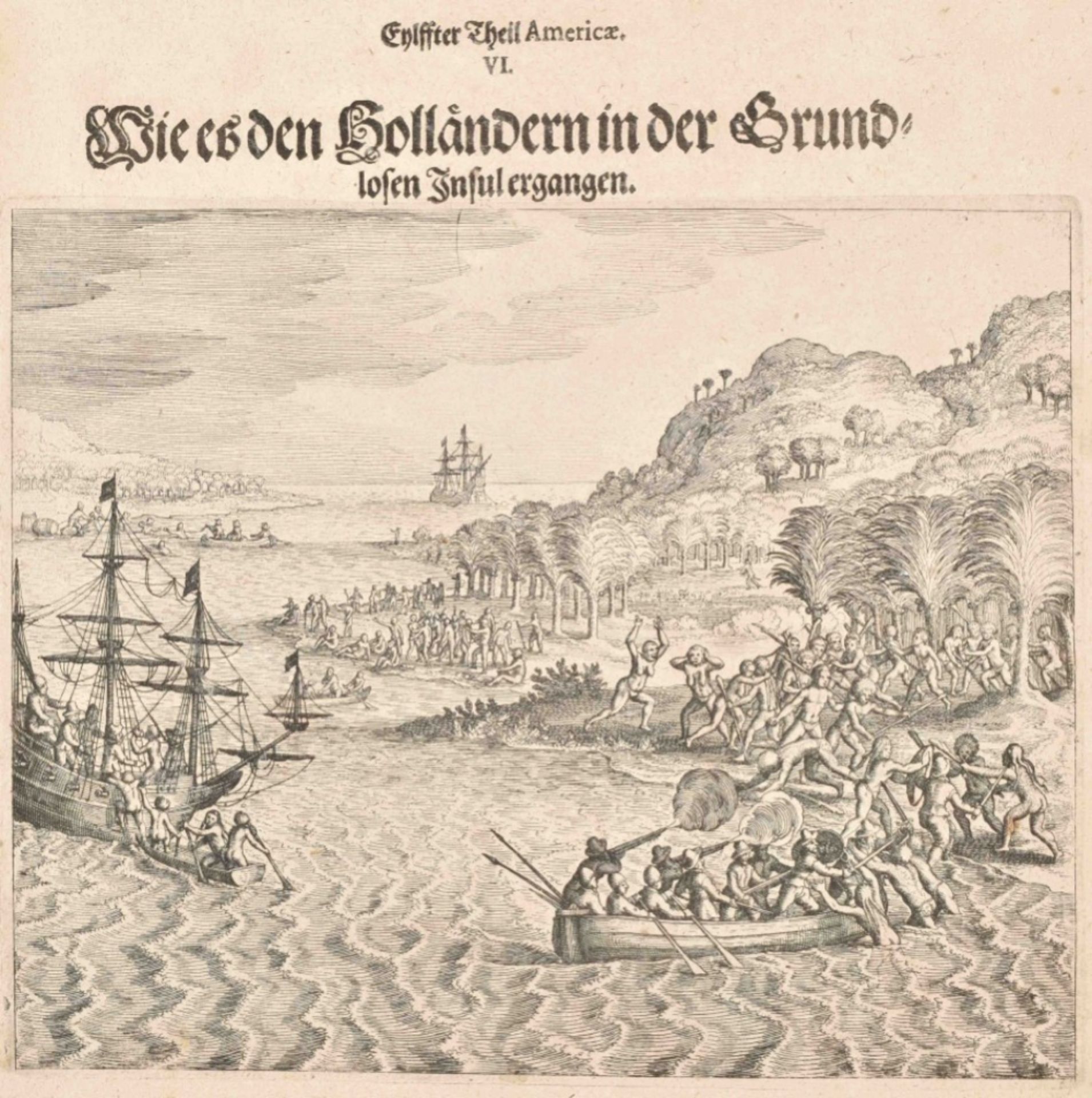 Willem Cornelisz. Schouten. Historische Beschreibung der wunderbarlichen - Image 9 of 10