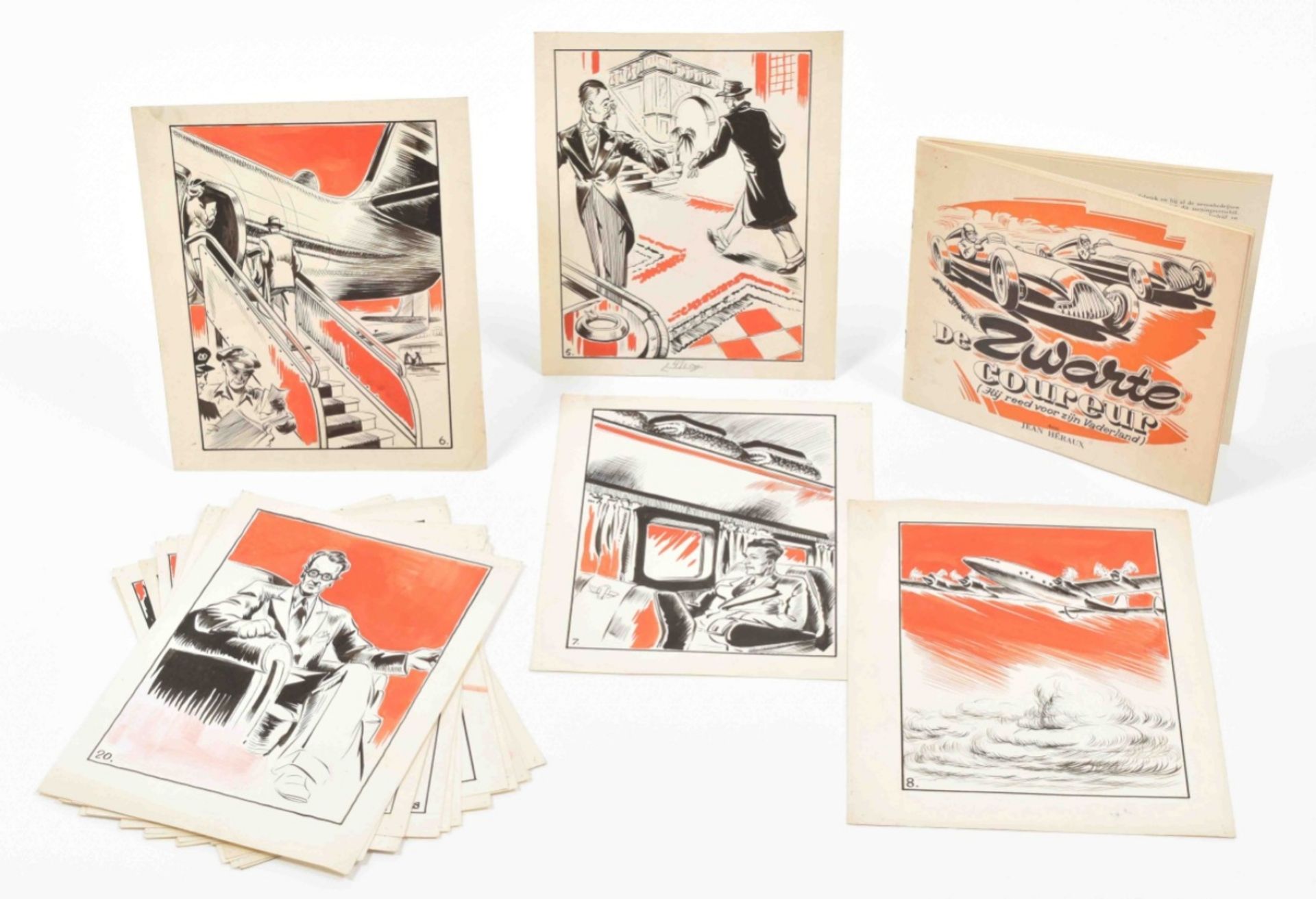 Fred Julsing Sr. (1908-1983). 36 original drawings
