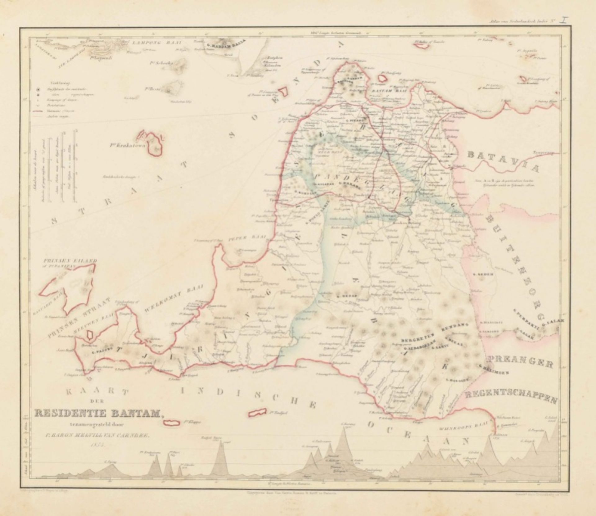 P. Melvill van Carnbée. W.F. Versteeg. Algemeene atlas van Nederlandsch Indië - Image 5 of 10