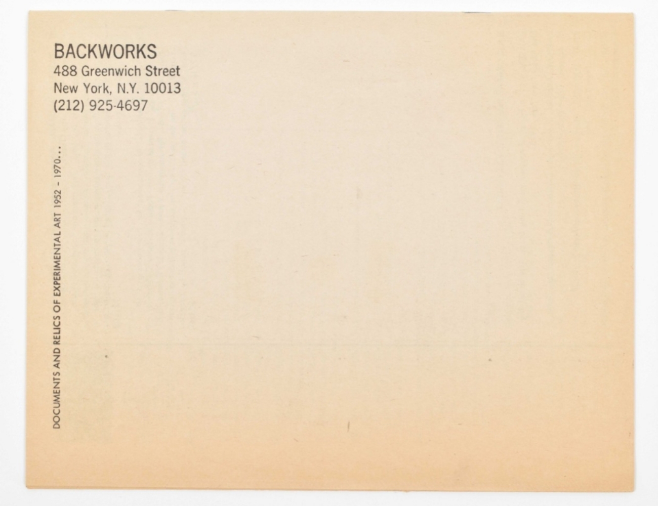 Sales catalogue Was ist Backworks? Documents and Relics of experimental art 1952-1970 - Image 2 of 5
