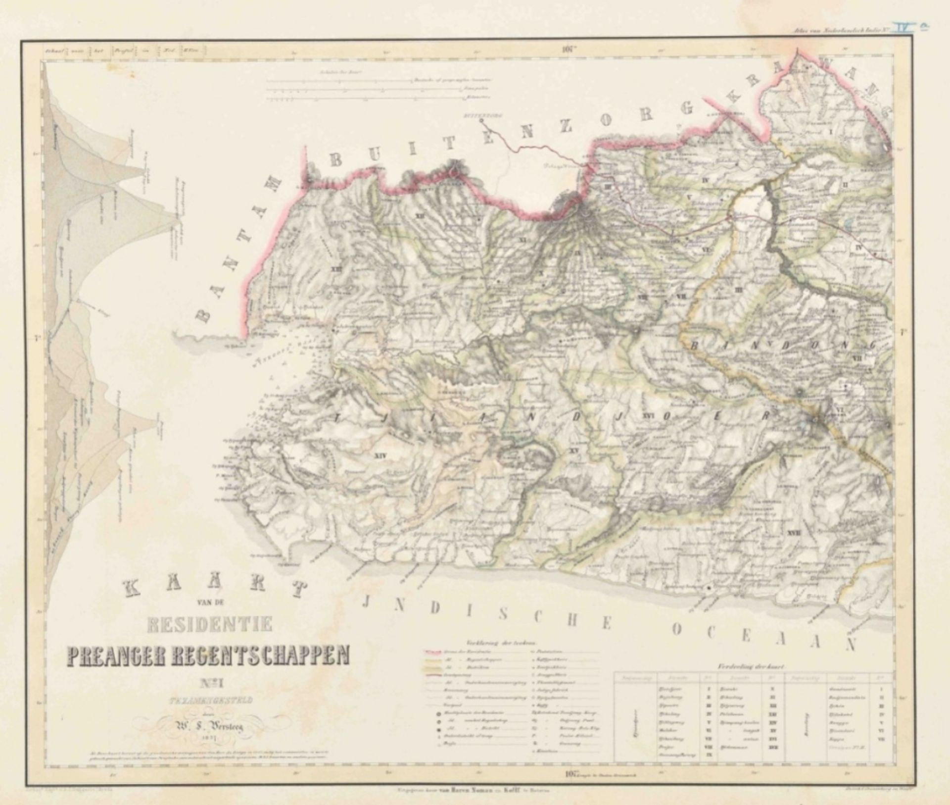 P. Melvill van Carnbée. W.F. Versteeg. Algemeene atlas van Nederlandsch Indië - Image 10 of 10