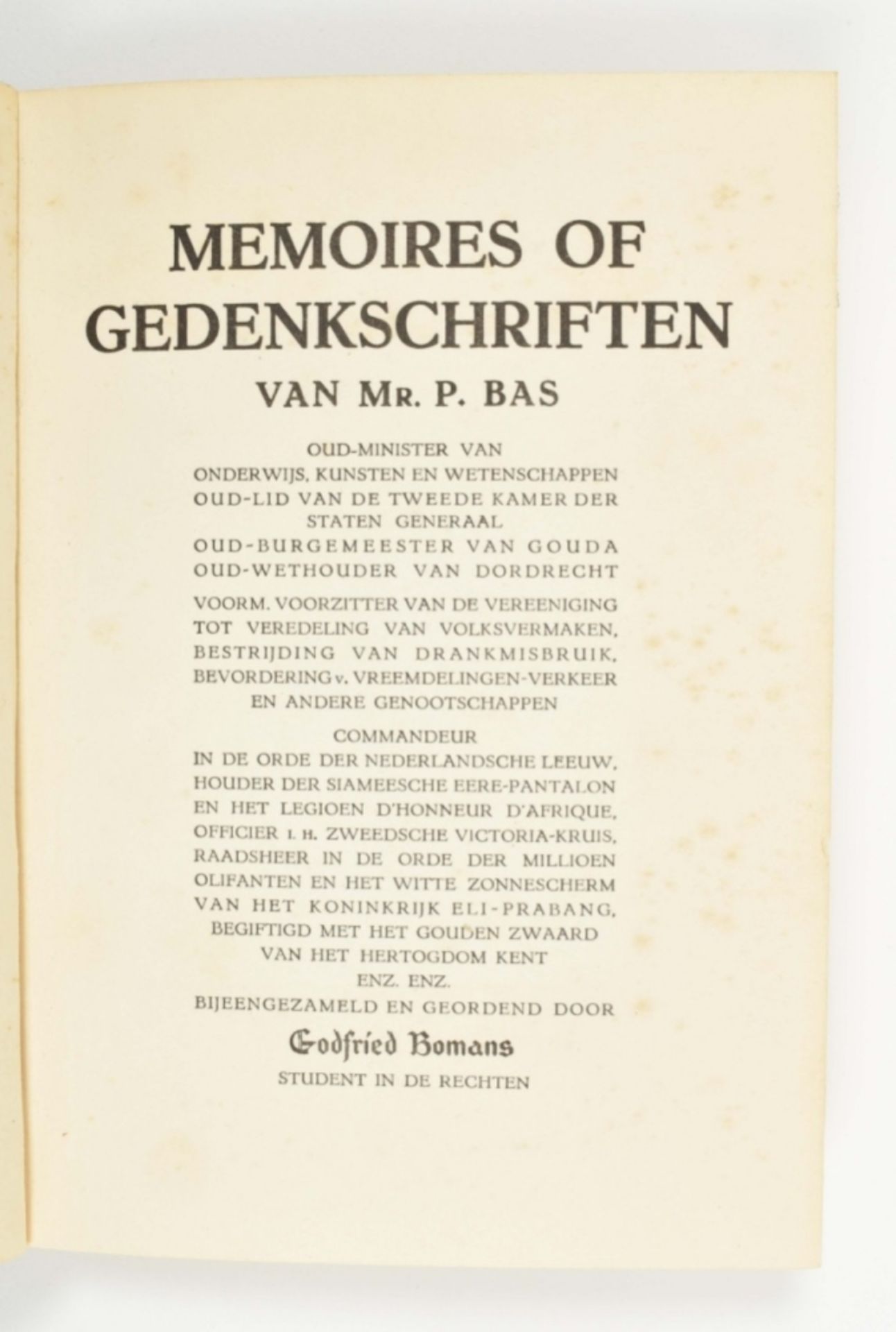 Three titles: Godfried Bomans. Pieter Bas - Image 3 of 10