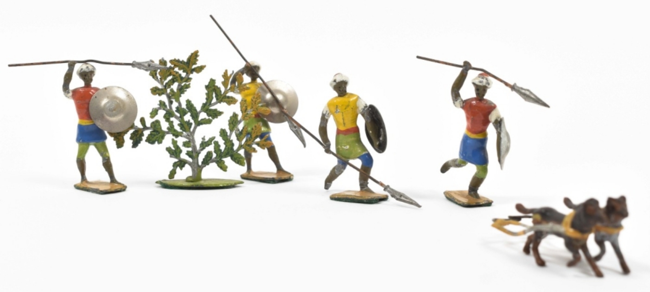 Collection of ca 100 handpainted tin soldiers and 8 attributes - Image 7 of 10