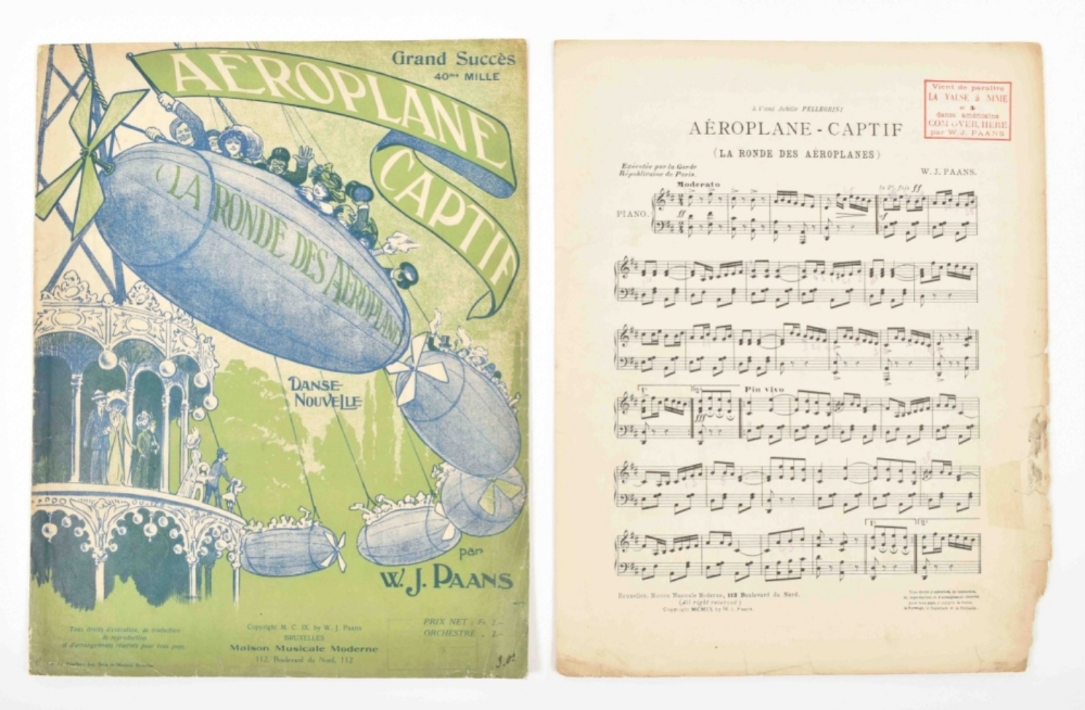 Collection of sheet music about airplanes, - Image 3 of 7