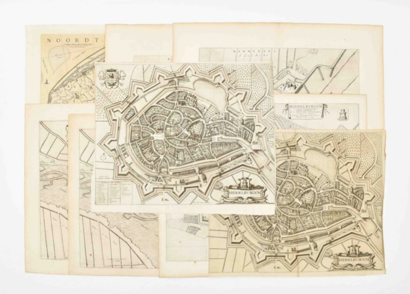 Eight maps of Middelburg: Joan Blaeu. Middelburgum