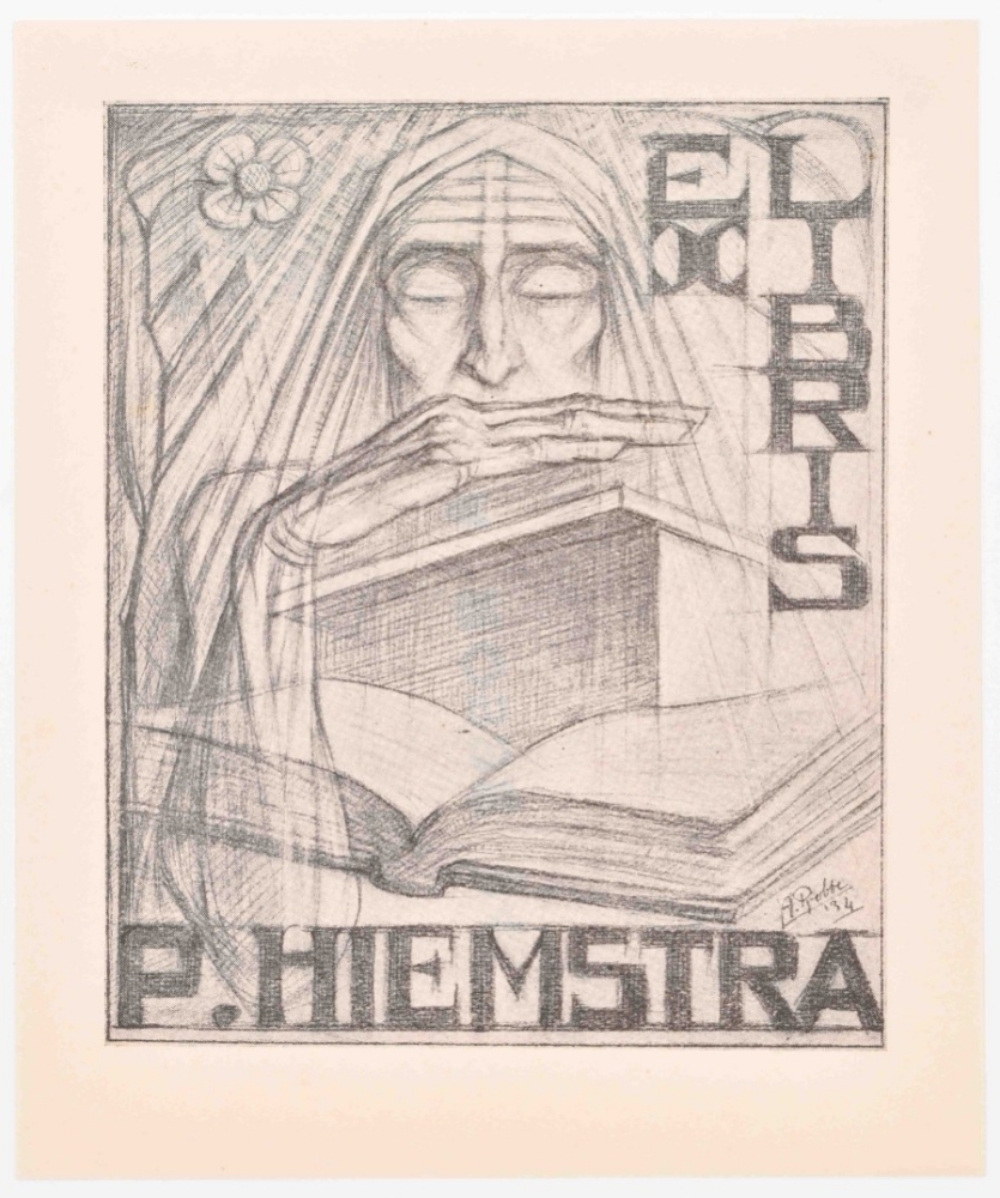 Collection of approx. 550 ex libris incorporating images of books - Image 7 of 7