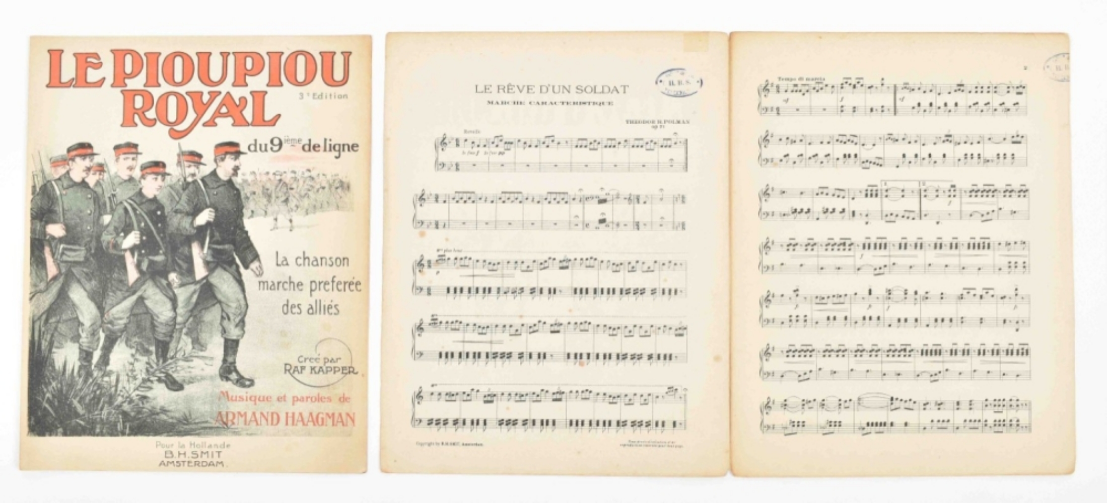 Collection of French military sheet music - Image 3 of 8