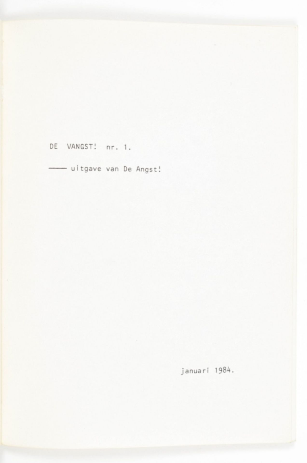 De Angst Nos.1-2 1983 and De Vangst No.1 1984 (all published) - Image 9 of 9