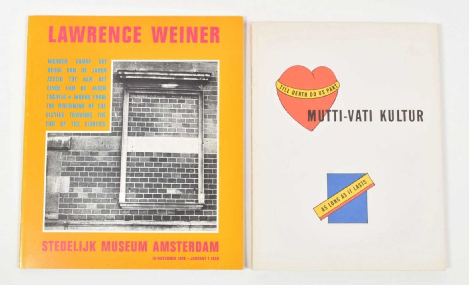  Lawrence Weiner, lot of 4 catalogues, some signed  - Image 2 of 6