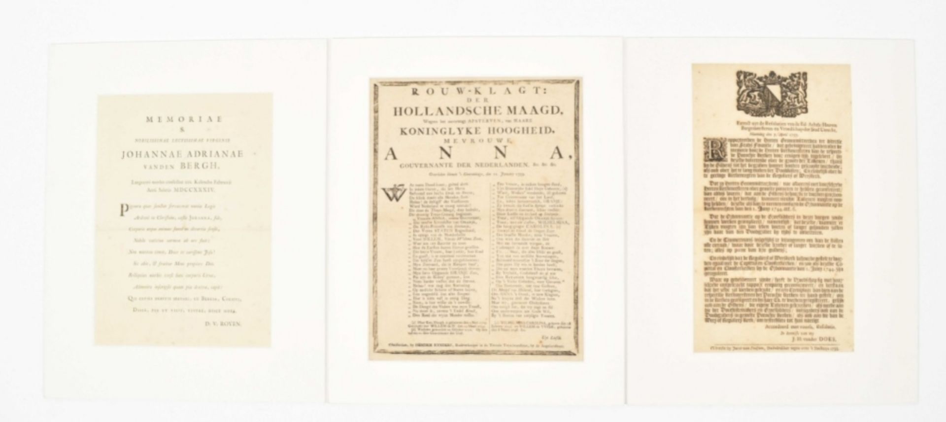 Collection of 14 (rare) letterpress lvs.: "Bedenkinge of verhaal - Image 7 of 9