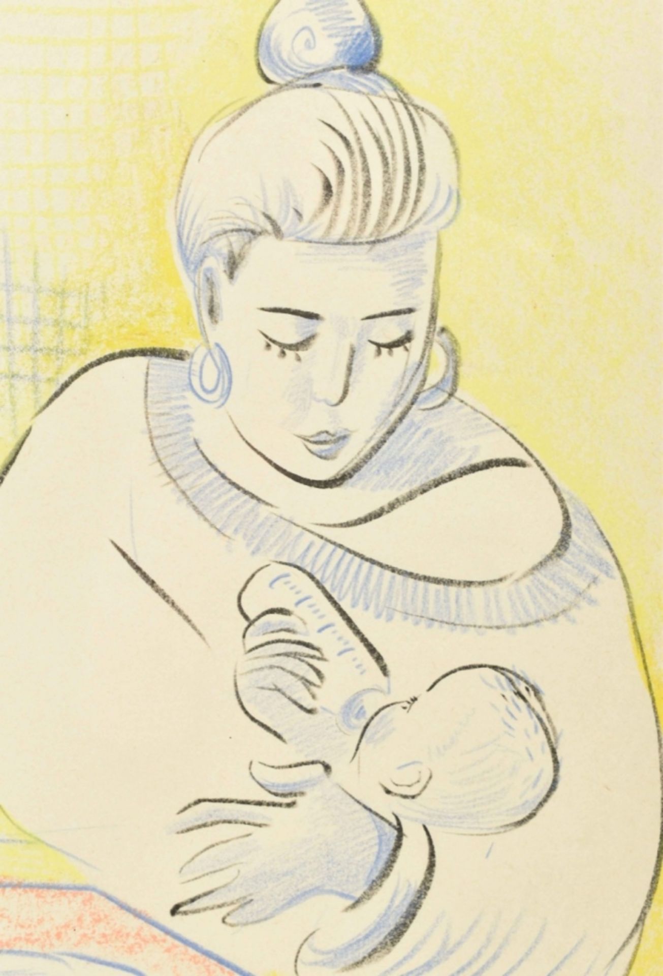 Milan Kunc (b. 1944). "Mother feeding a child" - Image 3 of 4