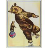 [Bears] "Skating bear and bear on balancing ball"