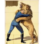 [Lions. Circus Berg] "Lion with tamer"