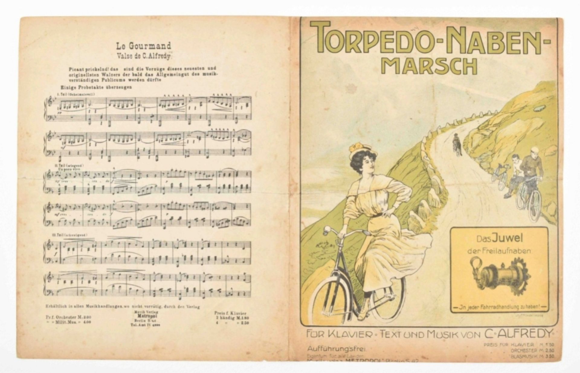 Collection of sheet music related to cycling - Image 4 of 8