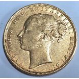 Queen Victoria young head 1872 sovereign