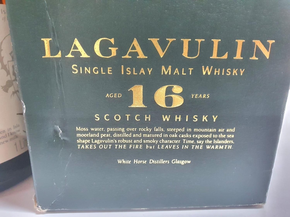 Boxed, Lagavulin 16 year old single malt whiskey 1 litre bottle, 43% vol - rare WHITE HORSE - Image 3 of 5