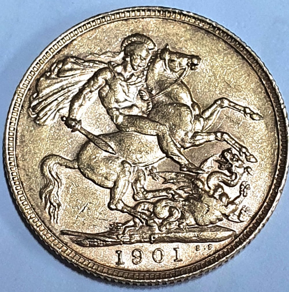 Queen Victoria old head 1901 sovereign - Image 2 of 2
