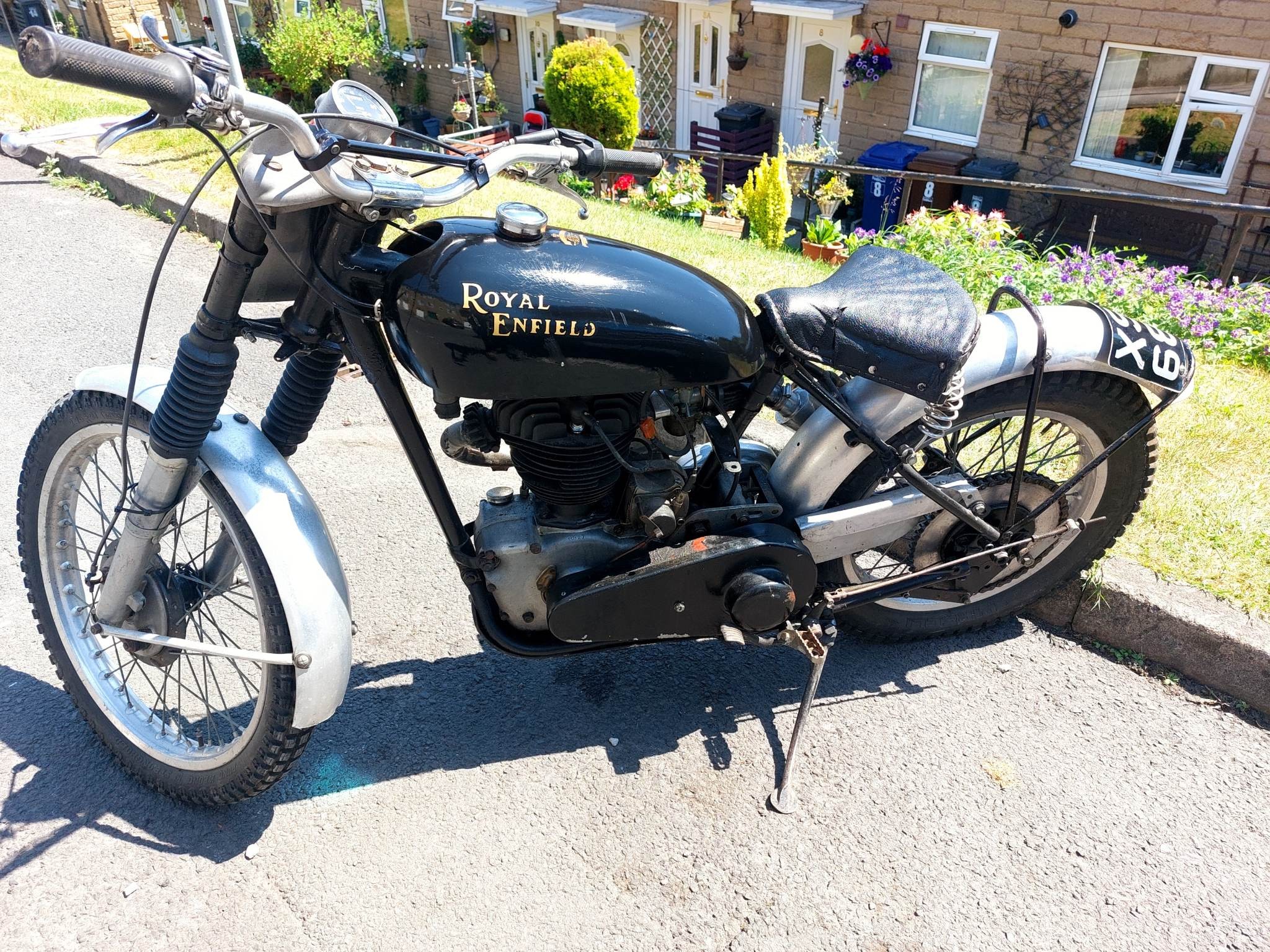 Royal Enfield, 1949, Model 'G' competition trials motorcycle, rigid frame, Historic vehicle, Tax and