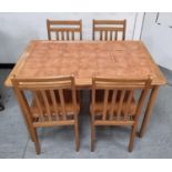 Tile top dining table with 4 chairs