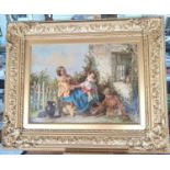 Thomas Brown of Edinburgh, Victorian oil on board entitled "No 2 Fun" in original gesso frame, The