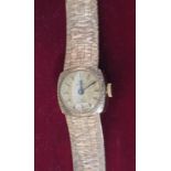 Ladies Perona 17 jewel Incabloc vintage 9ct gold cased cocktail watch with original 9ct gold strap