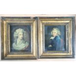 Moses Haughton the younger (1773-1849) circa 1800-1804 pair of oil miniature portraits of the Prince