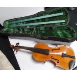 Old Hopf violin together with its hard carry case