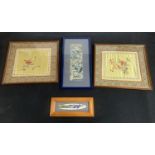 4 Chinese Silk Paintings in various sizes (4)