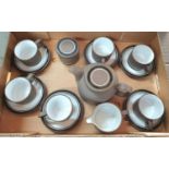 Hornsea pottery (Lancaster) tea set comprising 6 cups and saucers, tea pot, sugar bowl and milk