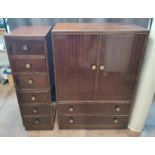 20thC. 6-drawer chest and a matching tallboy (2)