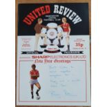 1984-1985 Manchester United home programme signed by Bryan Robson