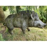 large male wild boar bronze, circa 1980, Approx 125cm long x 65cm high x 28cm tall PROVENANCE -