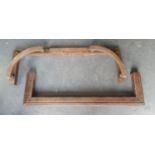 Two antique wooden fire guards (2)