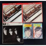 Three The Beatles LP's together with two The Beatles Pop Pics booklets (5)