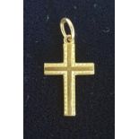 9ct yellow gold cross pendent