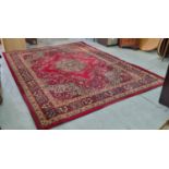 Large Wilton 100% wool Persian style carpet by Woodward Grosvenor, 3.66 x 2.74m