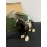 Boxed large Beswick coloured Shire horse