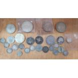 Quantity of mainly British and mainly 100% silver (some 50%) coins (Qty), 125 grams