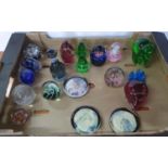 Box of various glass paper weights including animal and bird examples etc (Qty)