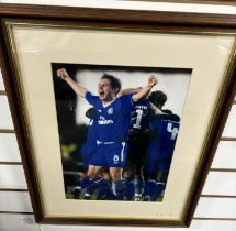 Frank Lampard signed picture "Best wishes Frank Lampard", framed
