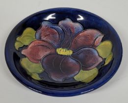 Blue Moorcroft floral pattern plate