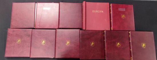 Eleven empty stamp albums, mainly Stanley Gibbons (11)