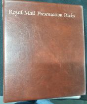 Brown "Royal Mail presentation pack" album containing a large quantity of British QV and later
