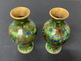 Pair of Cloisonné vases (2)