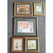 Ten Paddy Woodcock (British 20thC) landscape watercolours, all framed (Qty)